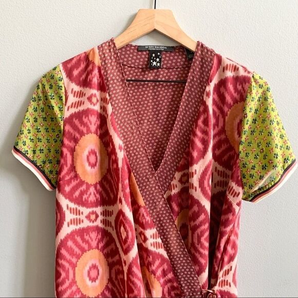 Scotch & Soda Pattern Block Belted Kimono Dress - Picture 7 of 14